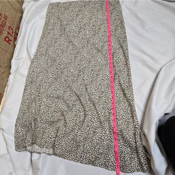 JENNI KAYNE leopard animal print midi slip skirt XL - Picture 8 of 10